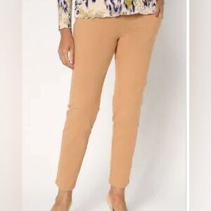NWT Women with Control Tummy Control Slim Leg Pant Evening Sand size XL